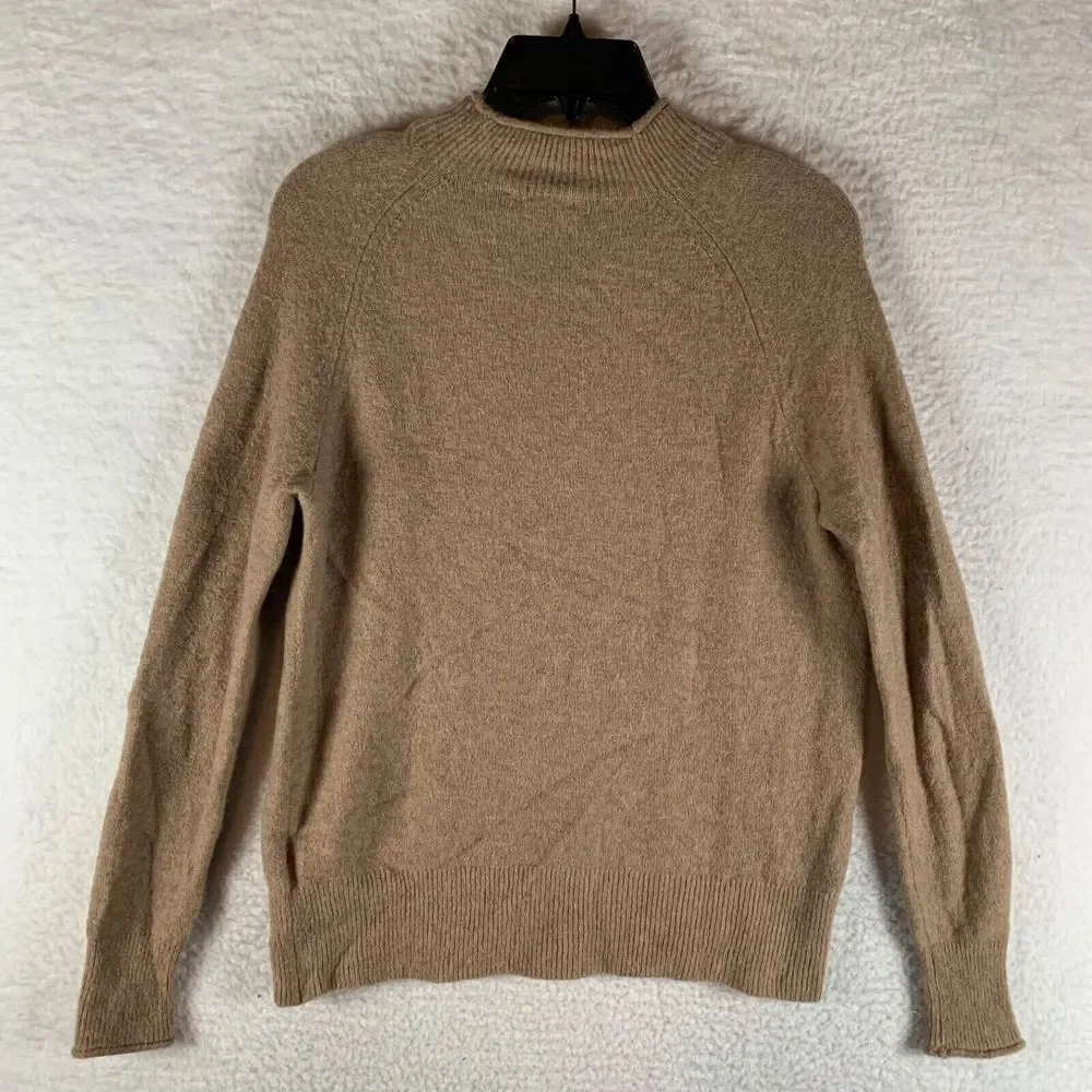 J.Crew Womens Long Sleeve Roll Mock Neck Wool Alpaca Stretch Pullover Sweater XS